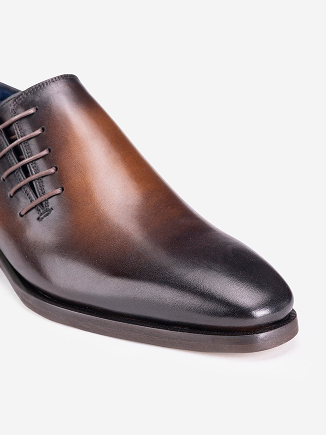 Tan side lace loafers