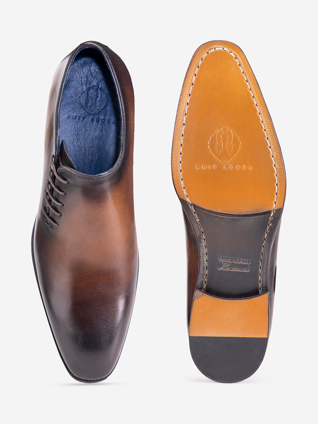 Tan side lace loafers