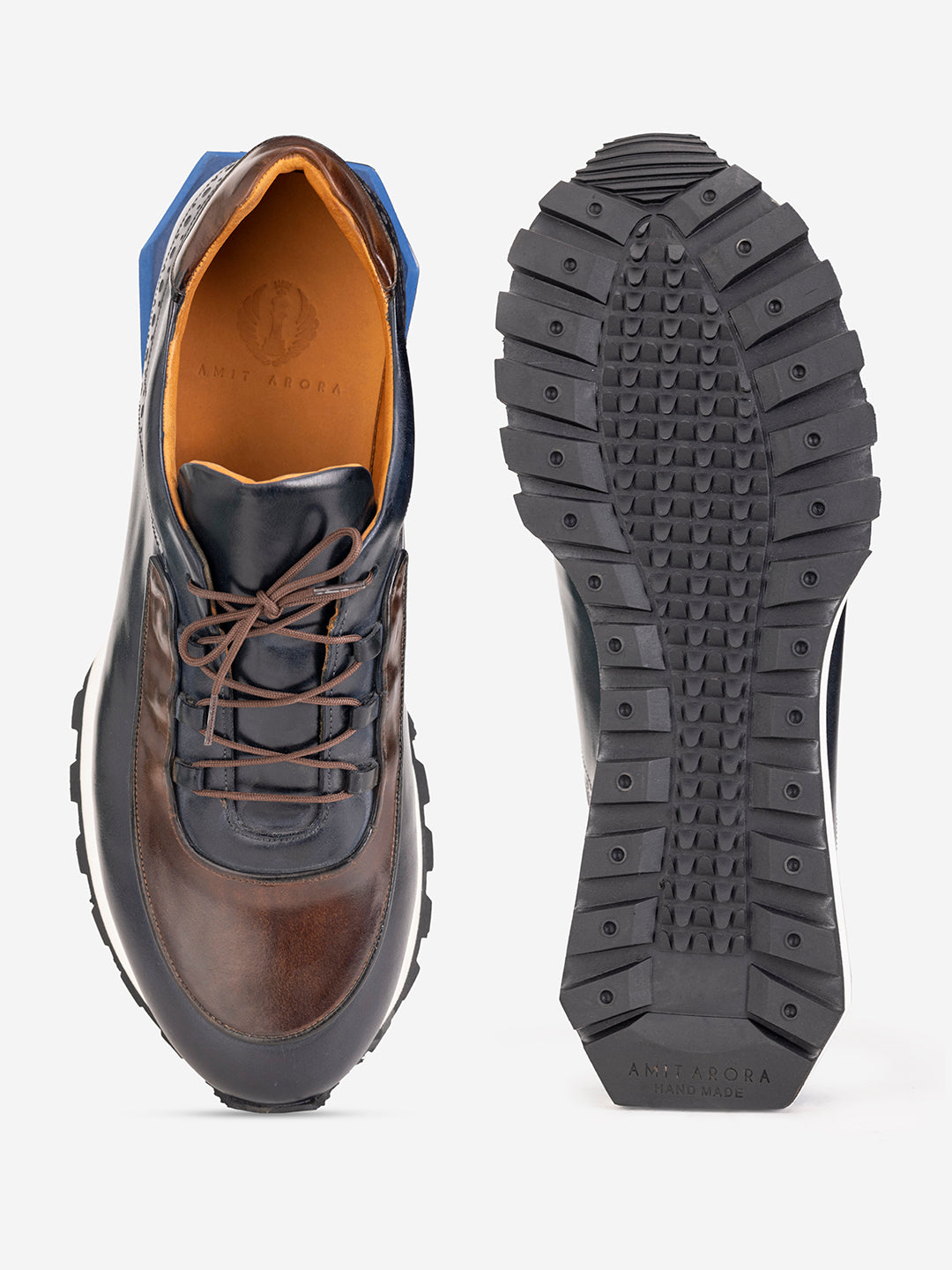 Navychunky lace up sneakers