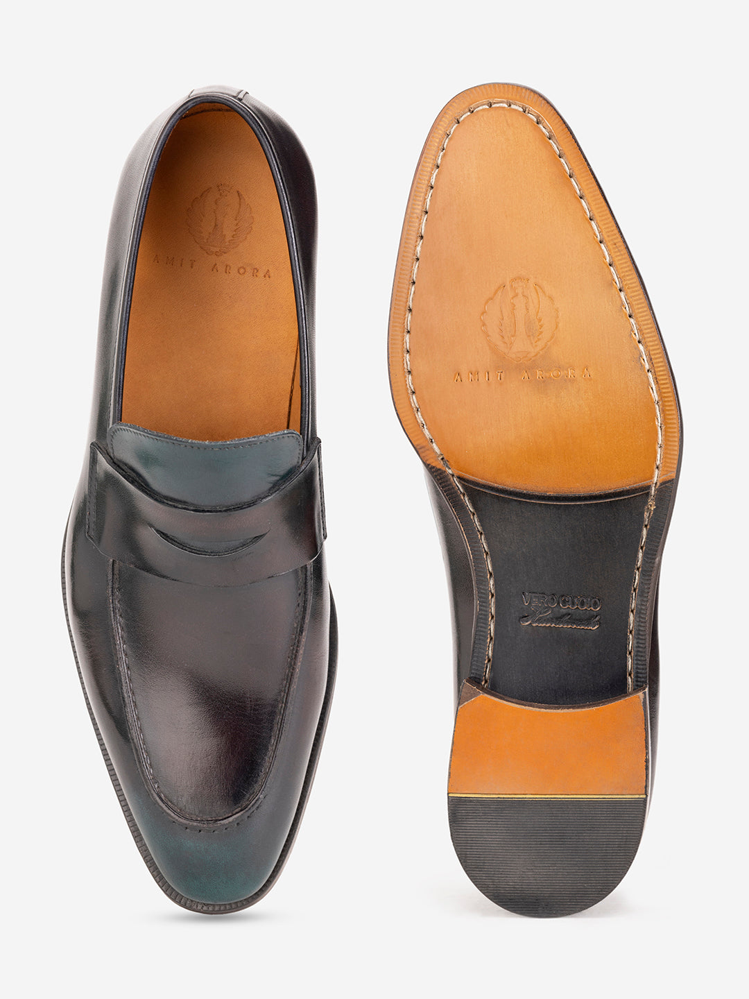 Classic bottle green shaded loafers