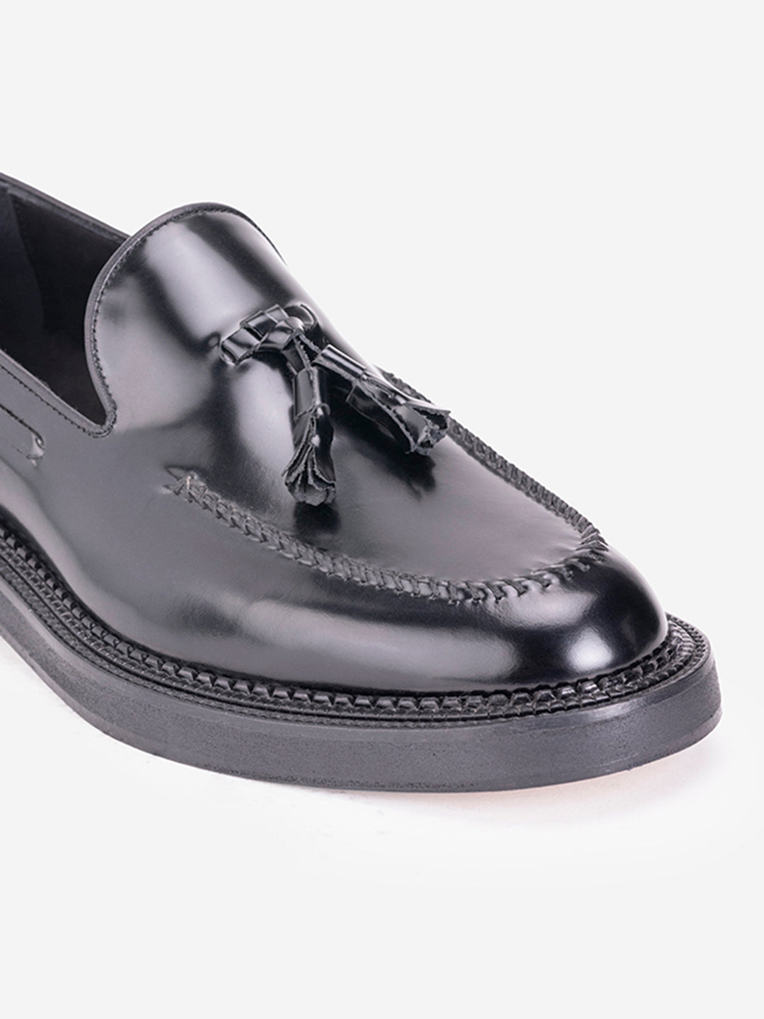 Classic black tassel loafers