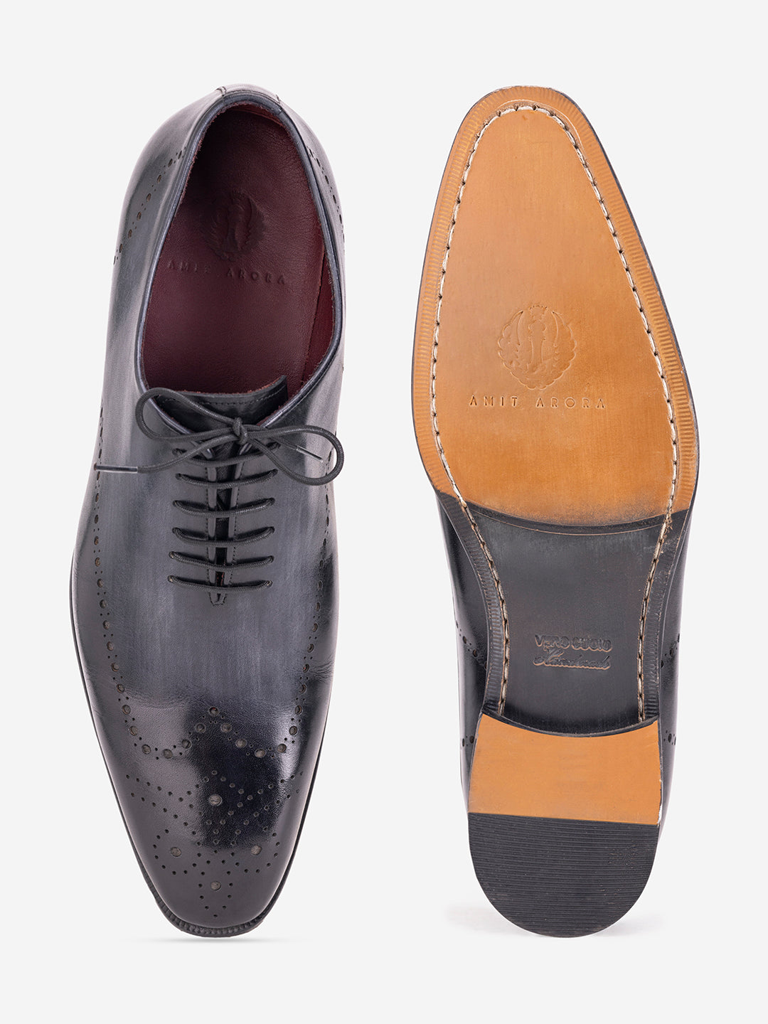 Formal navy lace loafers