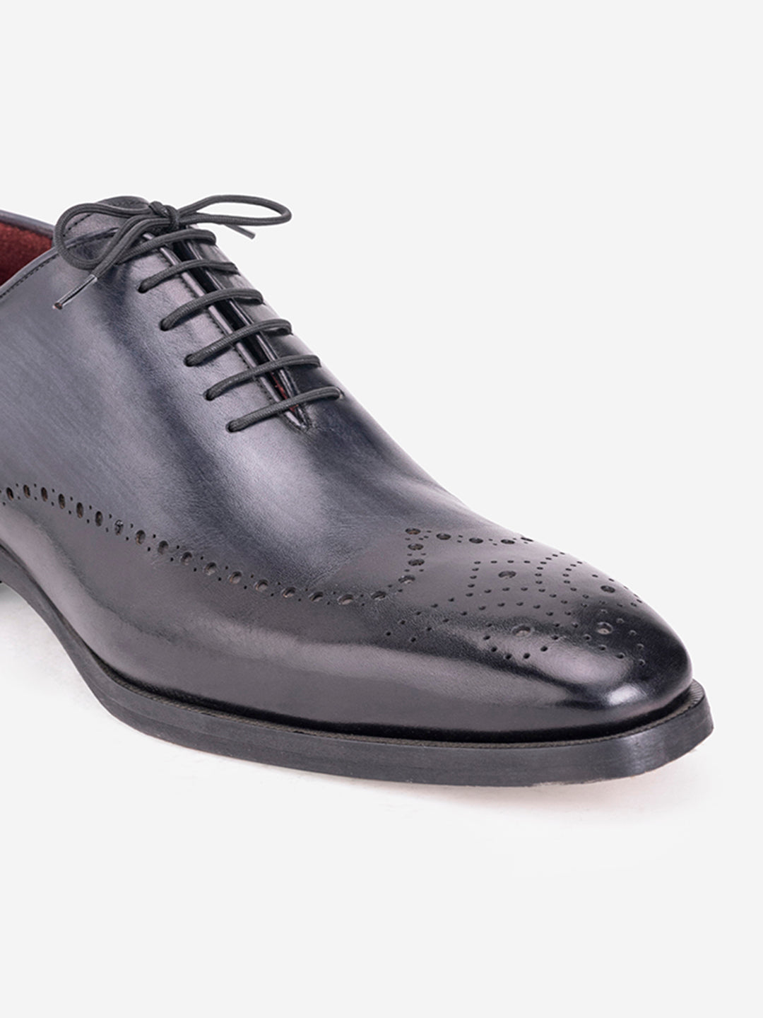 Formal navy lace loafers