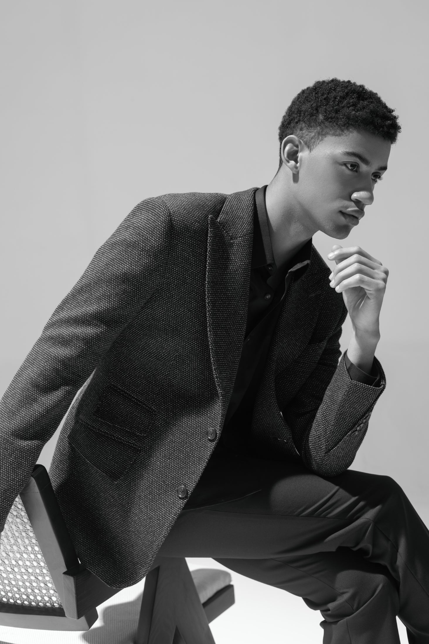 buy branded Navy blue textured blazer with 3 pockets