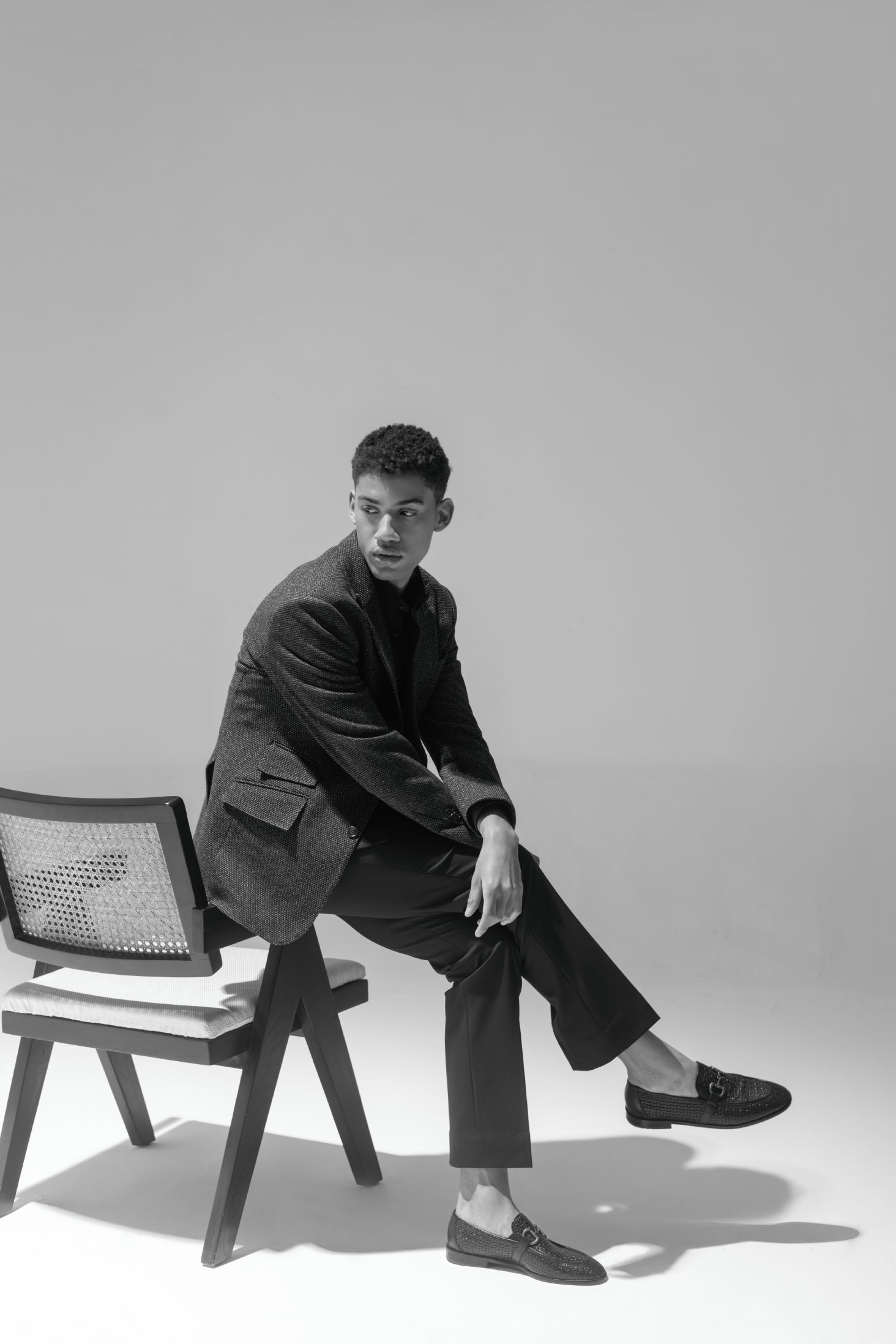 buy branded Navy blue textured blazer with 3 pockets