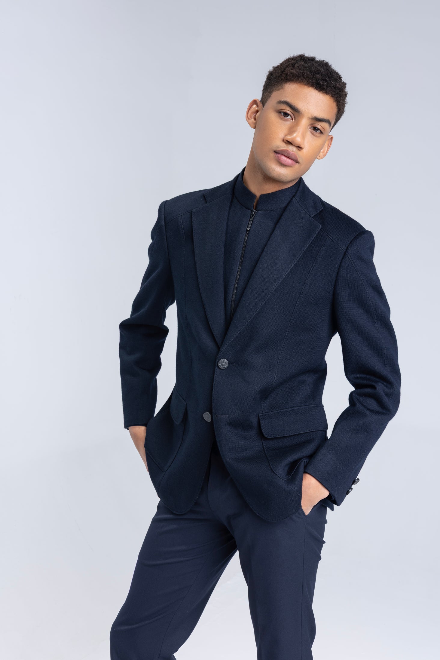 Buy Branded Navy blue blazer with detachable inner jacket