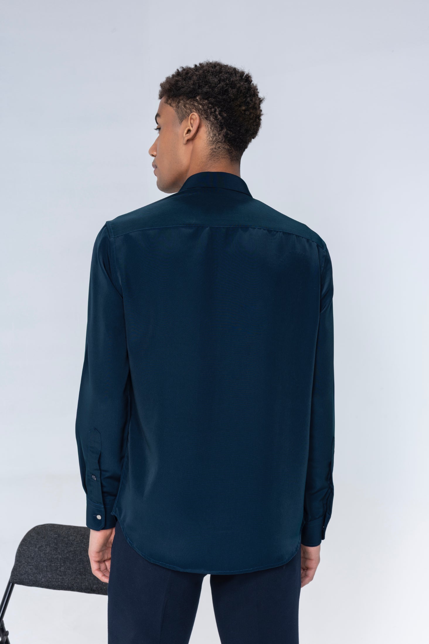 Buy Branded Dark turquoise shirt embellished with safety pins