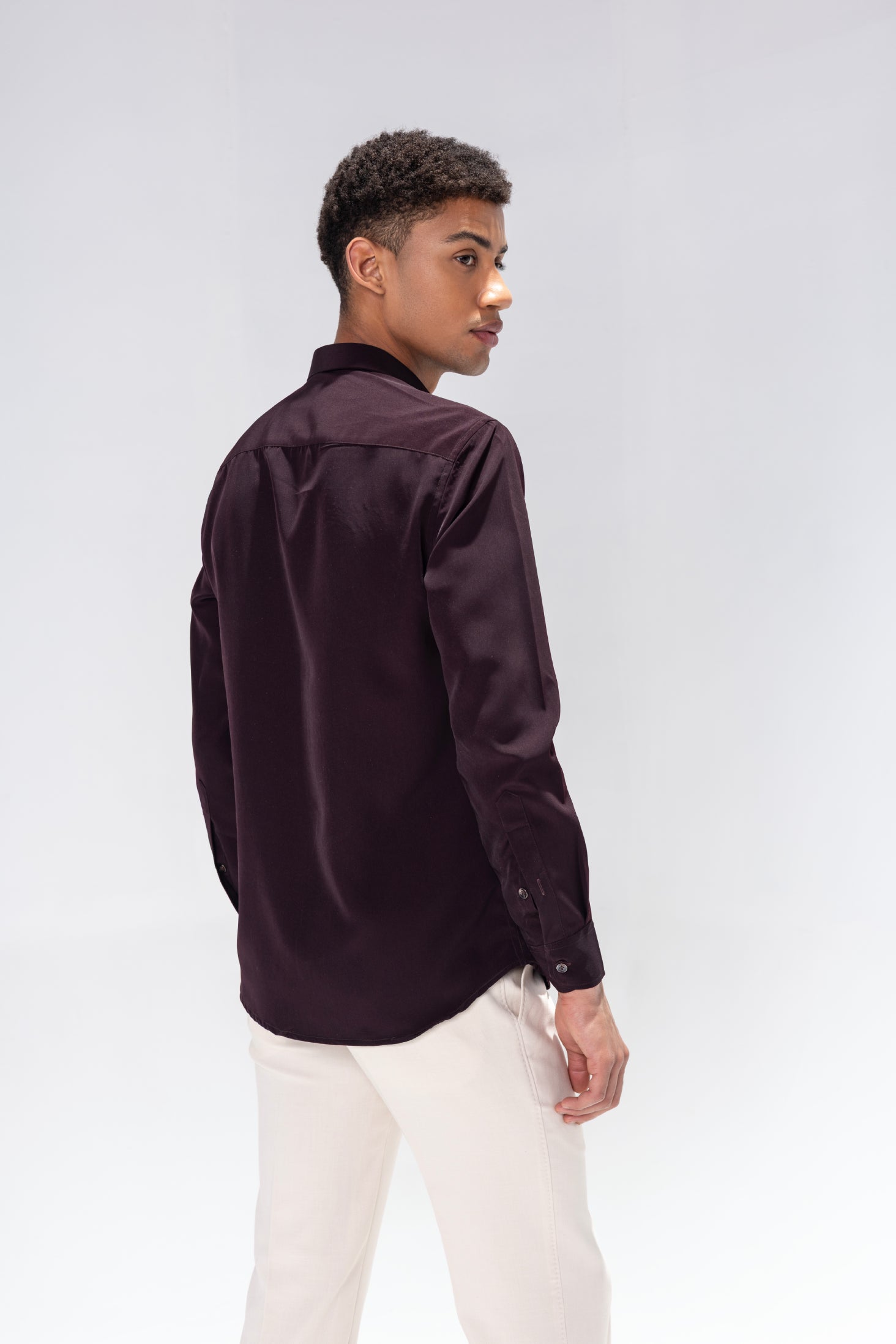 Brown shirt with hand-embroidered Lion