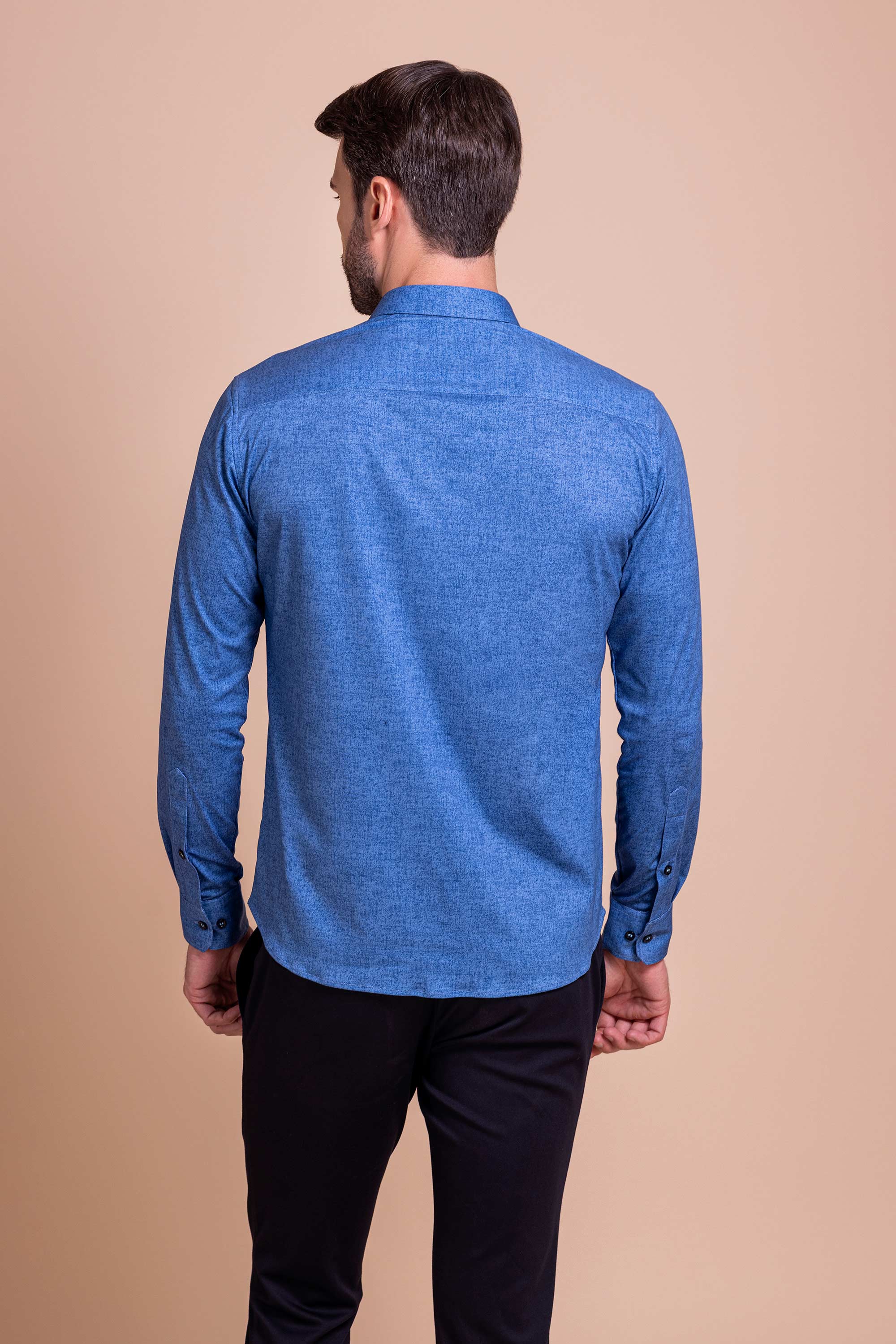 Blue Embroidered Shirt