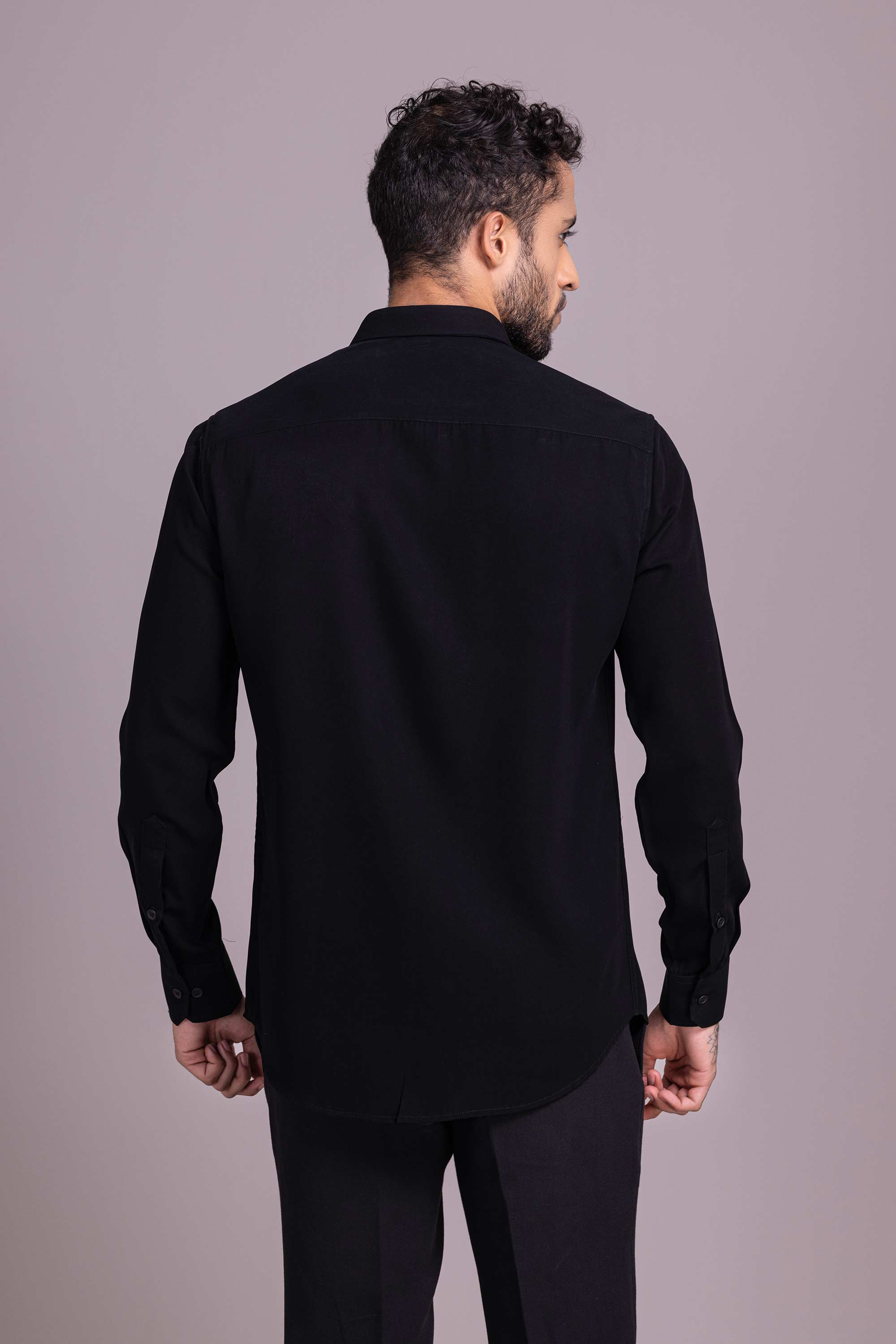 Black Embroidered Shirt