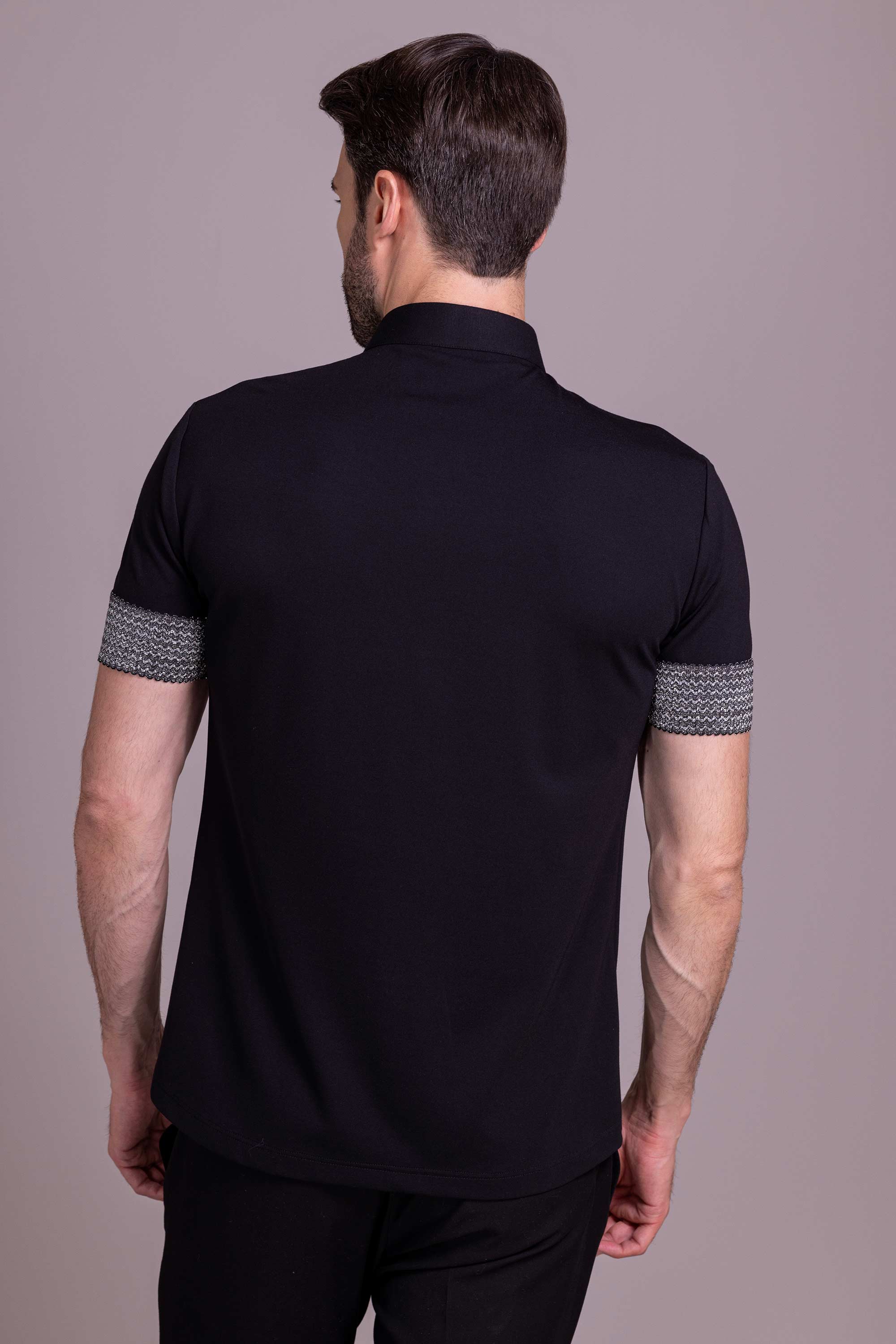 Black T- Shirt with Zipper