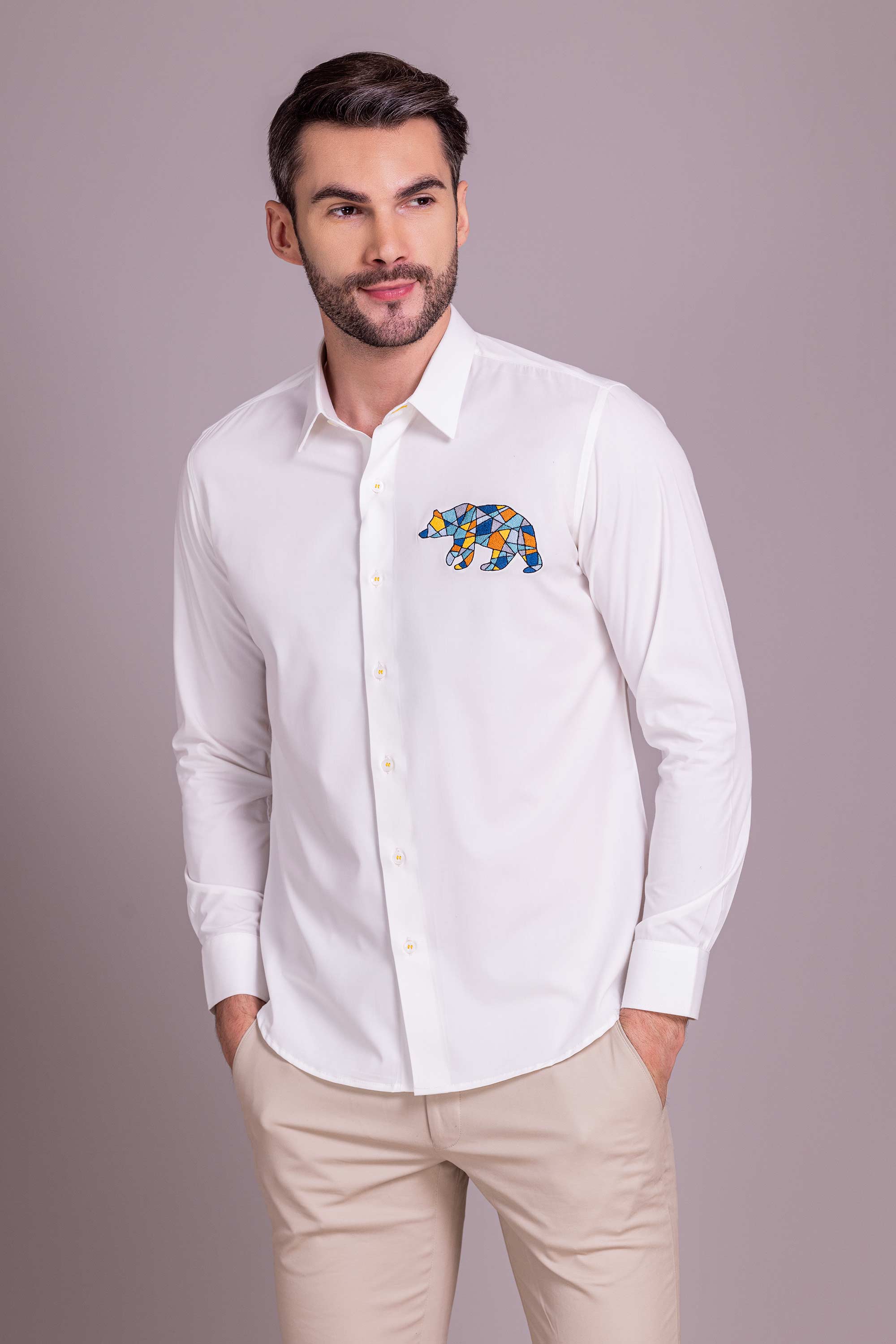 White Embroidered Shirt