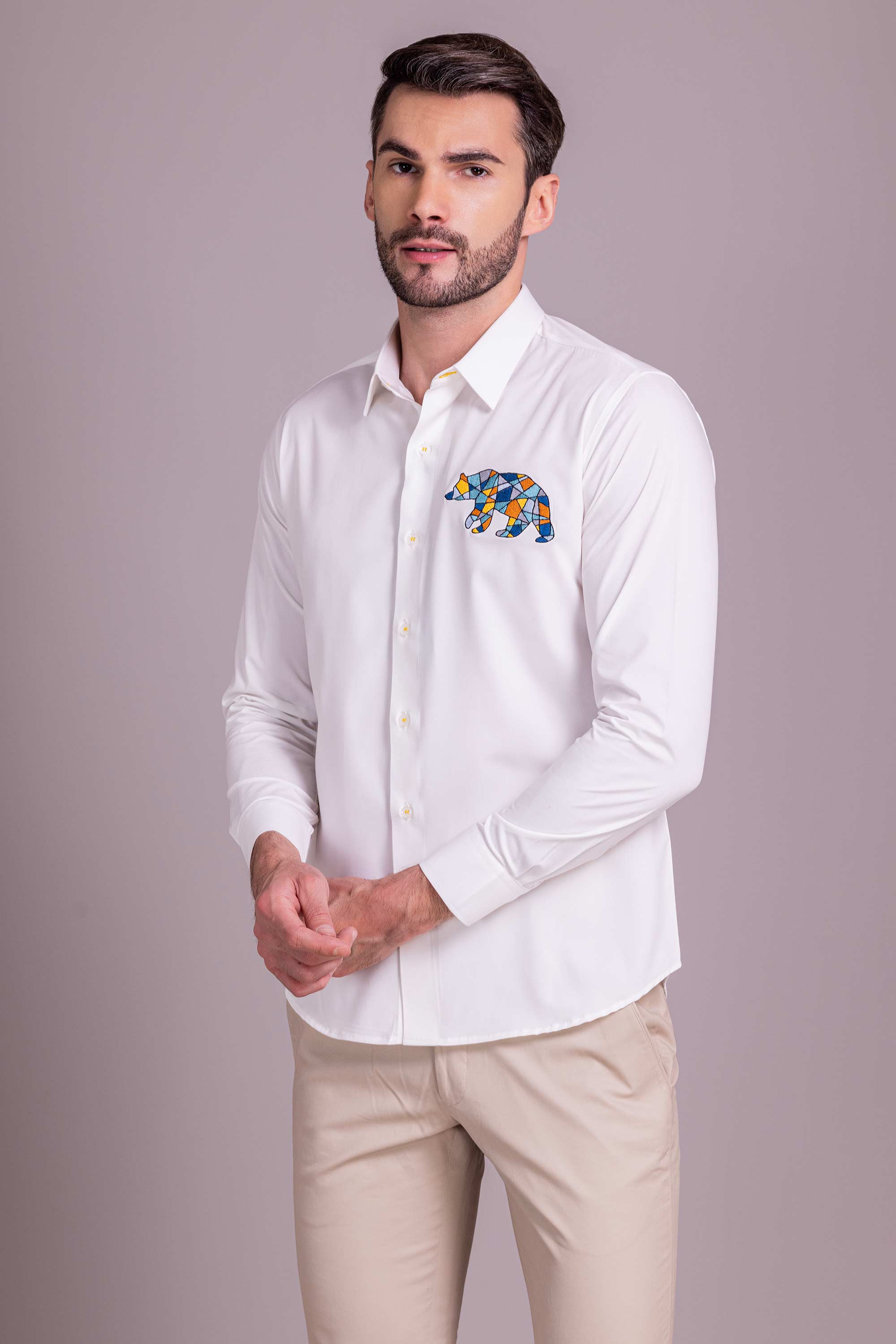 White Embroidered Shirt