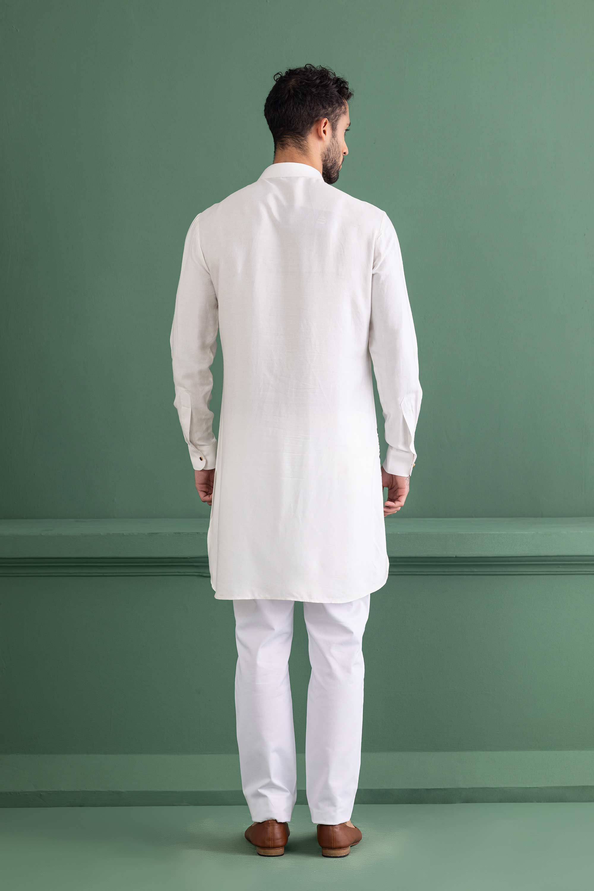 Ivory Embroidered Kurta