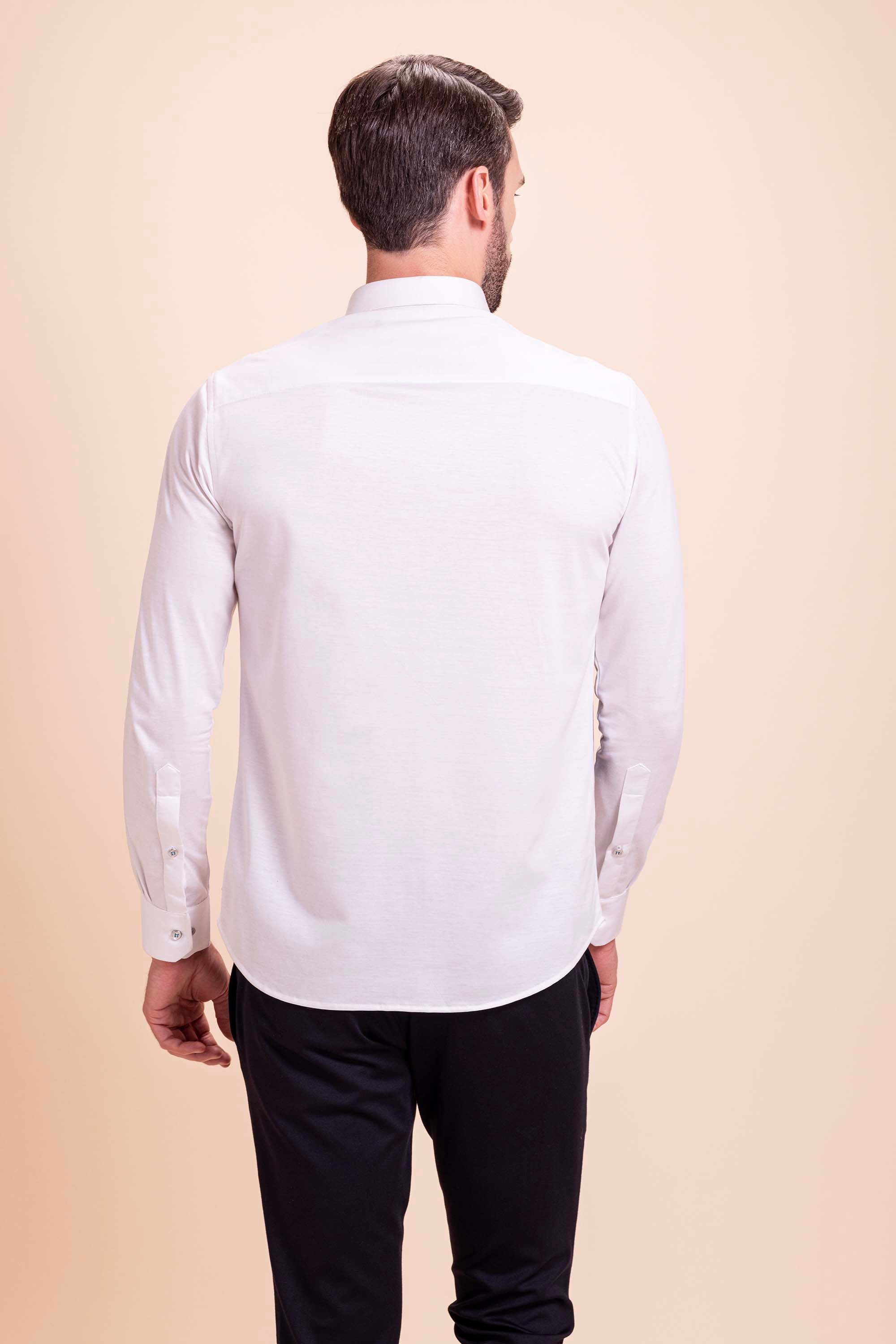 White Patch Work Shirt