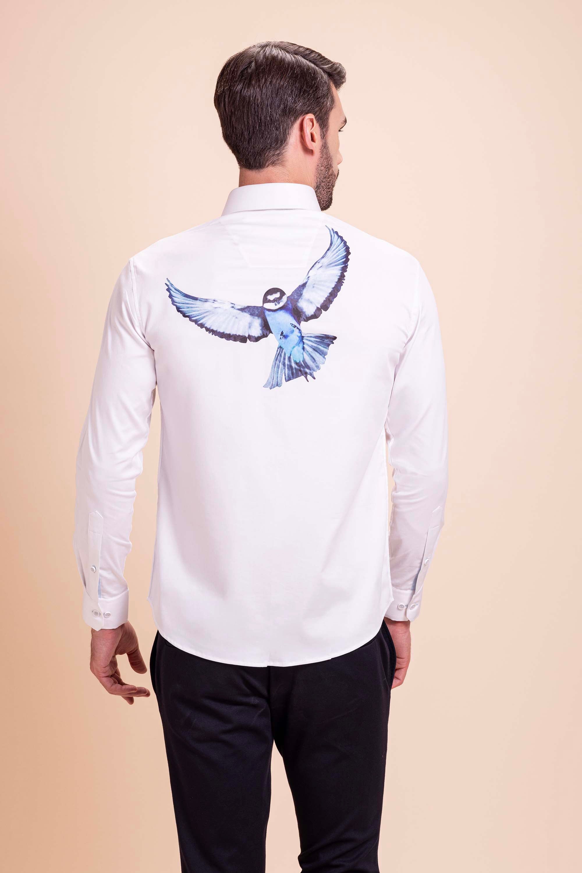 White Patch Work Shirt