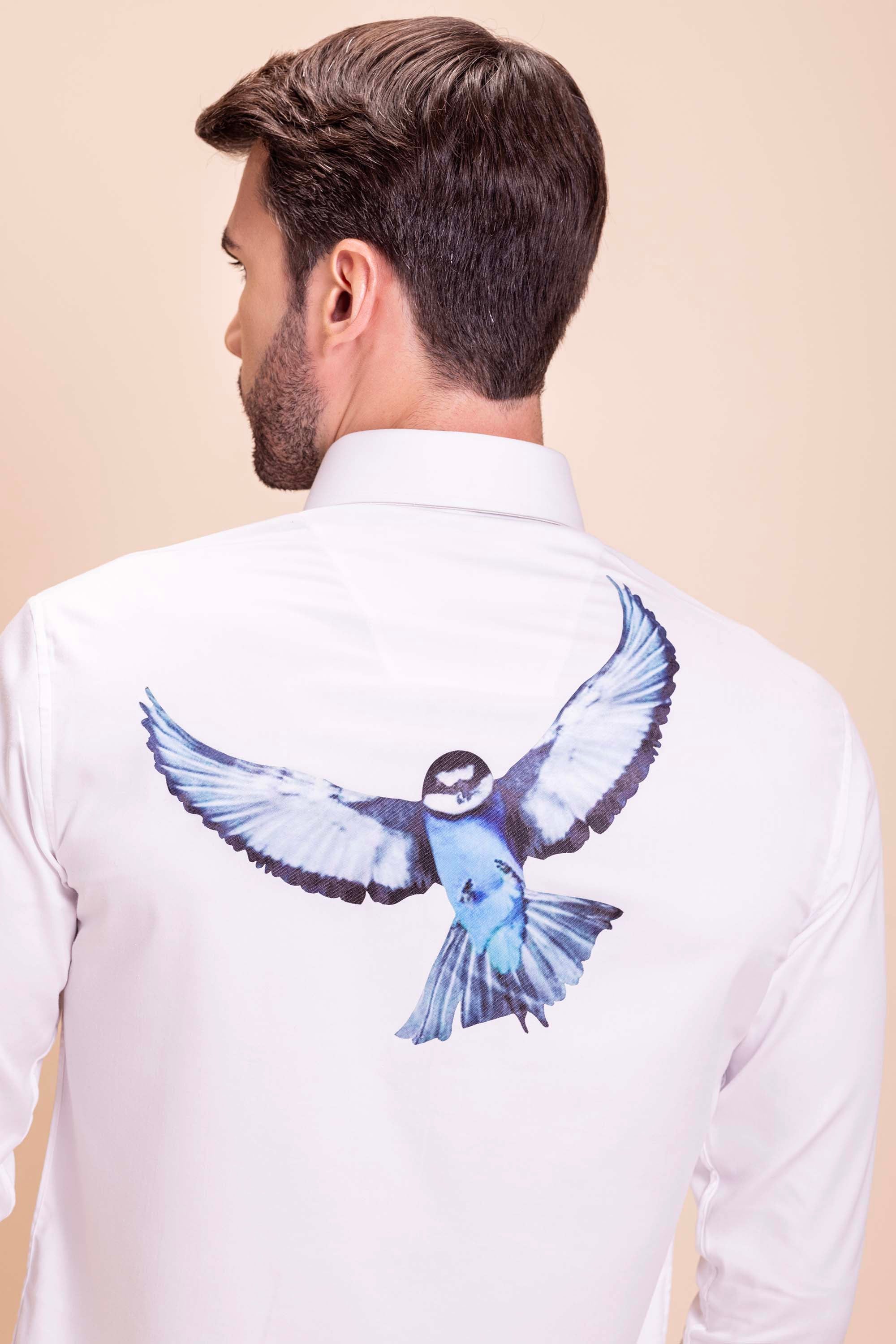 White Patch Work Shirt