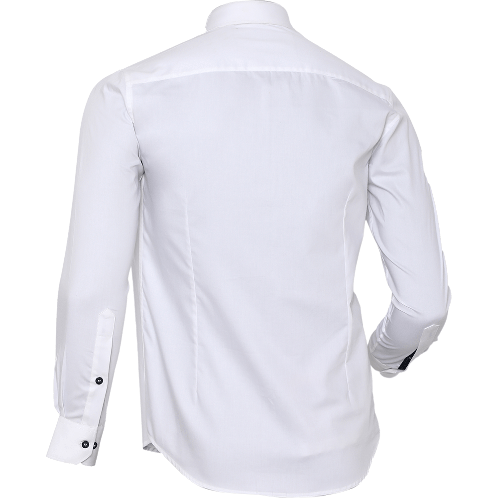White long-sleeved shirt with books embroidery