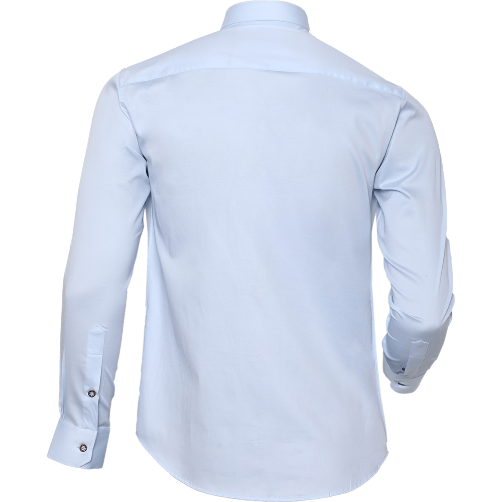 Sky Blue long-sleeved shirt with Dragonfly hand embroidery