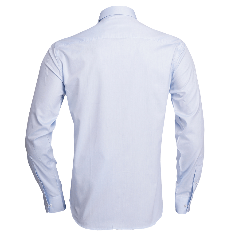Sky Blue long-sleeved shirt with embroidery symbolising unity