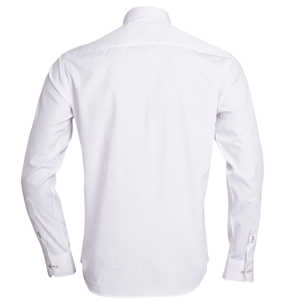 White long-sleeved shirt with Bird embroidered motif